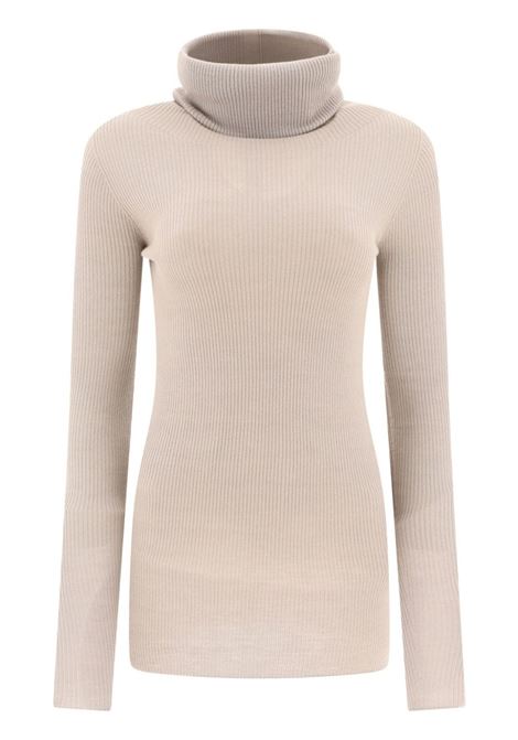 Peral grey Ribbed Tube virgin wool jumper Rick Owens - women